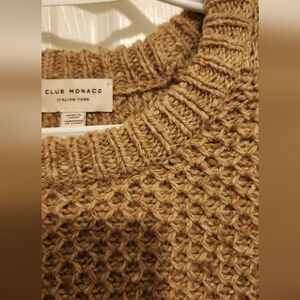 Club Monaco Italian Yarn Wool Sweater Tan XS